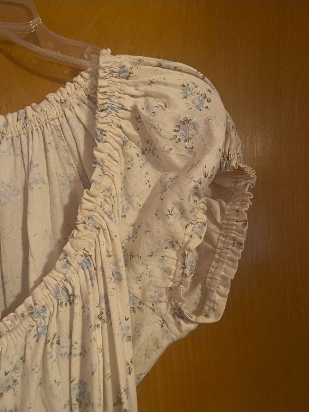 NWOT Worth Collective Marley Cotton Floral Midi Dress Ivory/Blue Size Medium - Picture 10 of 12